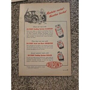 Vintage Automobile Advertising 1948 Dupont US Company 6.5"×9.5"